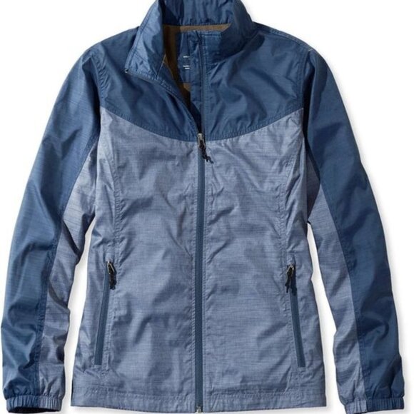 L.L. Bean "Casco Bay' Windbreaker Women's Size Small Blue/Grey Light Jacket NWOT - Picture 7 of 10